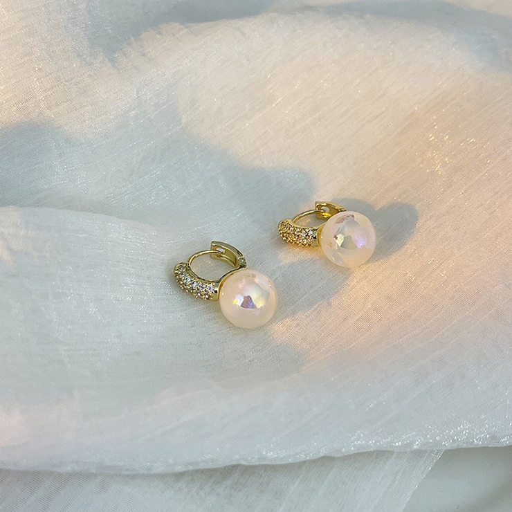 ピアス リングピアス パールピアス レディース 人気アクセサリー上品 ゴールド | shoppinggo | 詳細画像6 