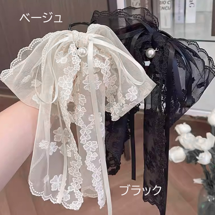リボンバレッタ 大きい リボンヘアアクセサリー | shoppinggo | 詳細画像2 