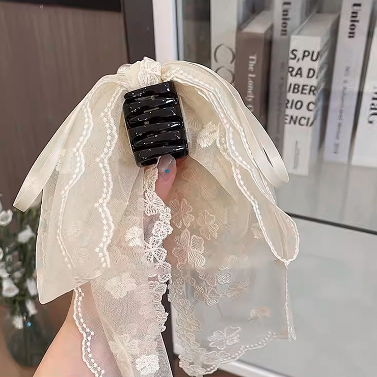 リボンバレッタ 大きい リボンヘアアクセサリー | shoppinggo | 詳細画像5 