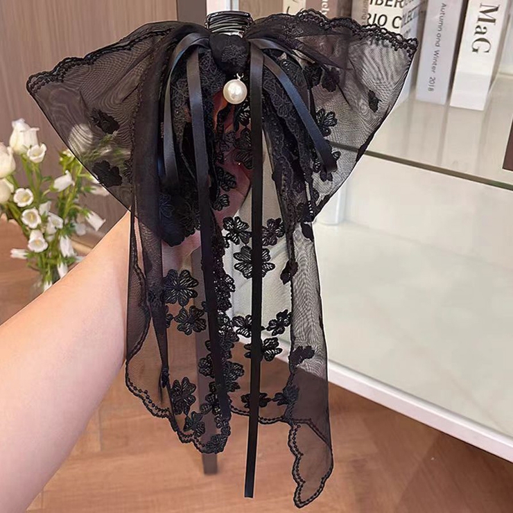 リボンバレッタ 大きい リボンヘアアクセサリー | shoppinggo | 詳細画像7 