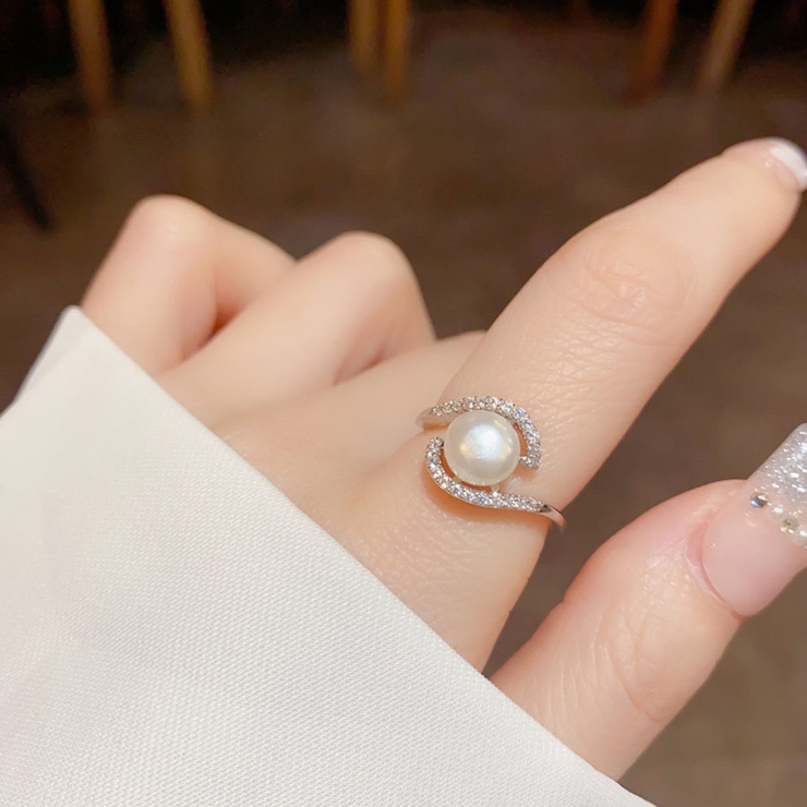 シルバー | 指輪 パール オープン | shoppinggo