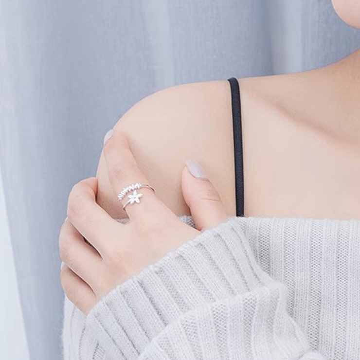 指輪 花デザイン オープンリング | shoppinggo | 詳細画像8 