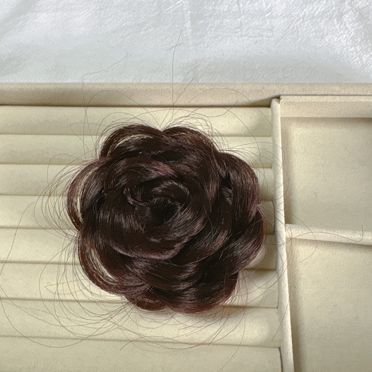 ブラウン | ウィッグヘアクリップ はなウィッグ お団子ウィッグ | shoppinggo