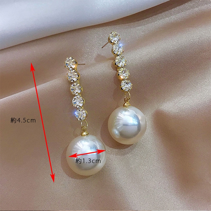 パールピアス 大ぶり 揺れる | shoppinggo | 詳細画像3 