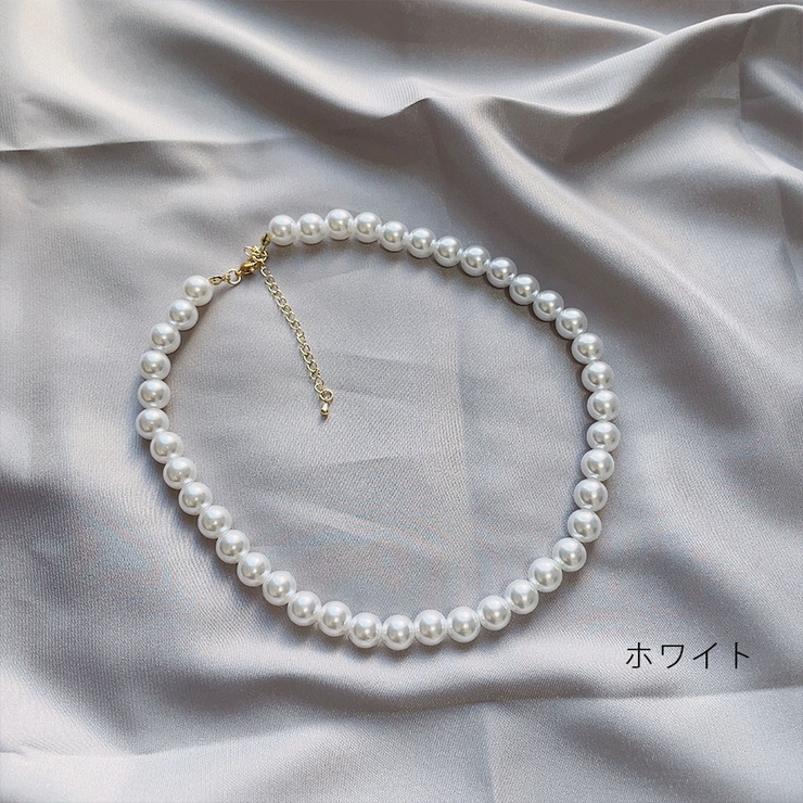 パールネックレス チョーカー フェイクパール ボリューム | shoppinggo | 詳細画像2 