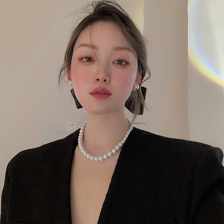 パールネックレス チョーカー フェイクパール ボリューム | shoppinggo | 詳細画像10 