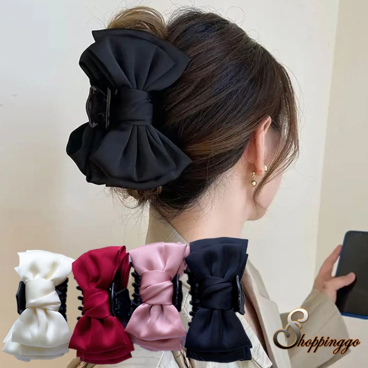 ヘアアクセサリー リポン ヘア爪 クランプ かわいい オシャレ 髪飾り | shoppinggo | 詳細画像1 