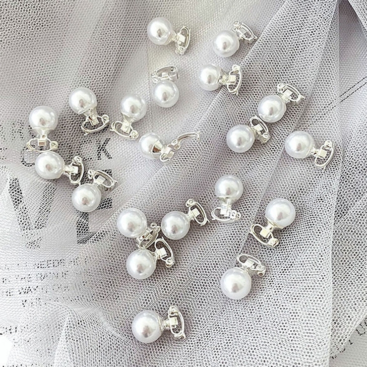 ミニヘアクリップ パール 10個入り[品番:JRKW0004435 ミニヘアクリップ パール 10個入り[品番:JRKW0004435