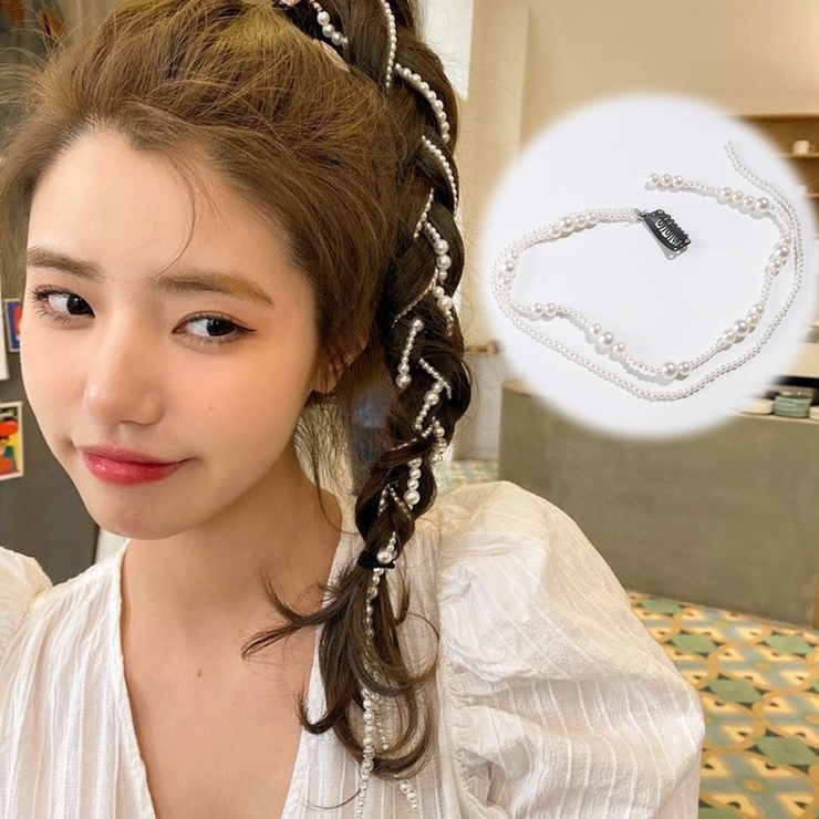 パール ヘアアクセサリー ヘアアレンジ[品番:JRKW0004701 パール ヘアアクセサリー ヘアアレンジ[品番:JRKW0004701