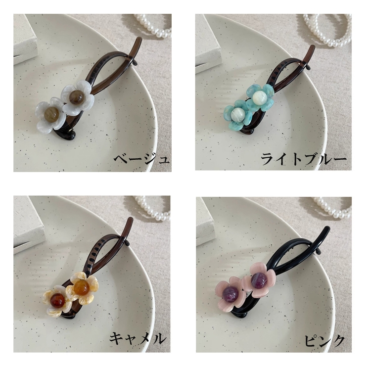 キラキラクリップ 花 ヘア留め | shoppinggo | 詳細画像2 
