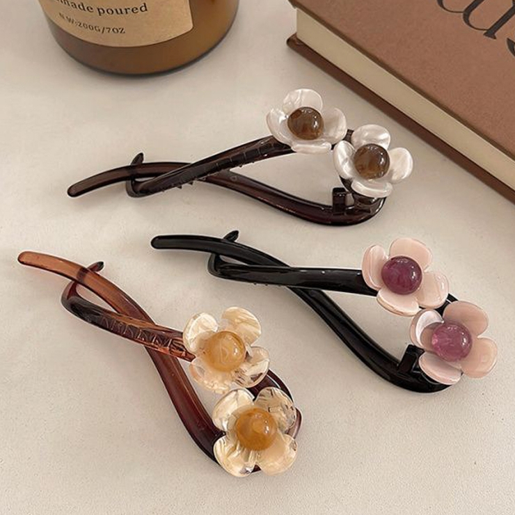 キラキラクリップ 花 ヘア留め | shoppinggo | 詳細画像10 