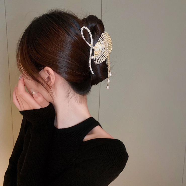 ヘアクリップ ゆらゆらチェーン付き 髪留め | shoppinggo | 詳細画像8 