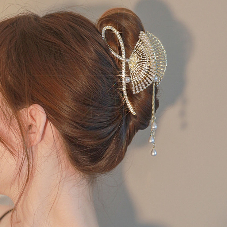 ヘアクリップ ゆらゆらチェーン付き 髪留め | shoppinggo | 詳細画像9 