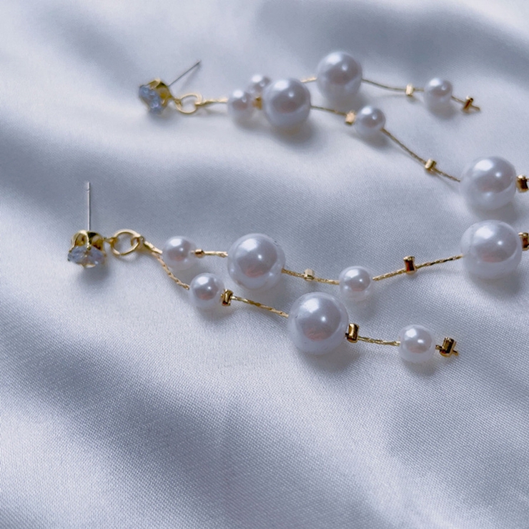 揺れる ピアス パール | shoppinggo | 詳細画像4 