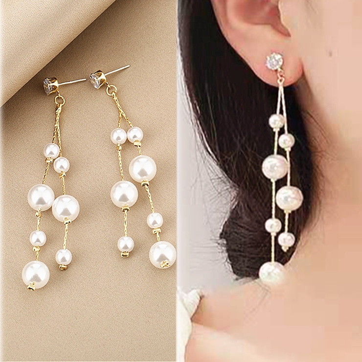 揺れる ピアス パール[品番：JRKW0004059]｜shoppinggo