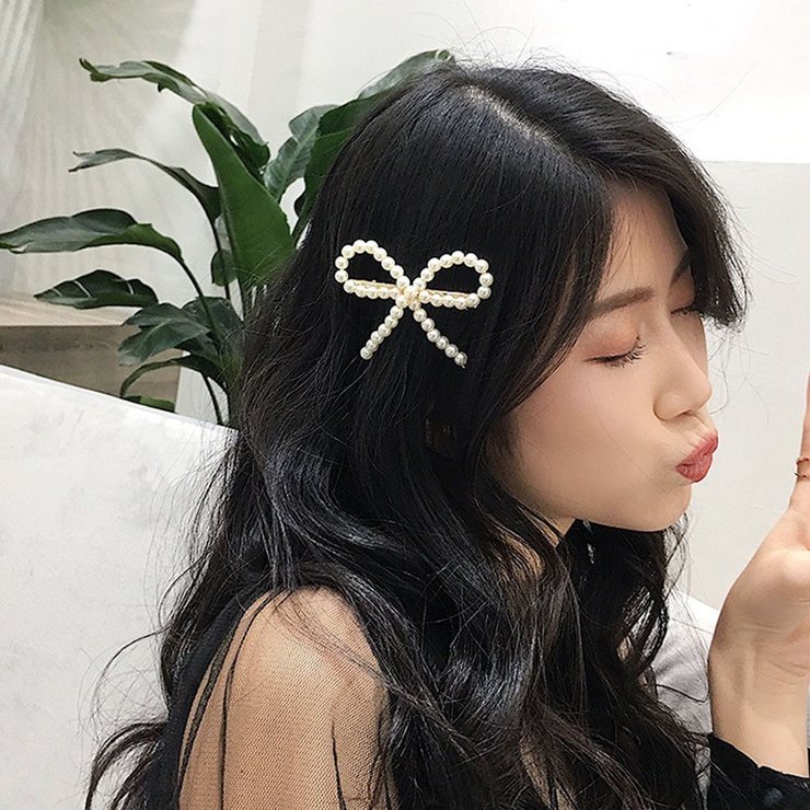 ヘアピン リボン パールビーズヘアピン | shoppinggo | 詳細画像7 