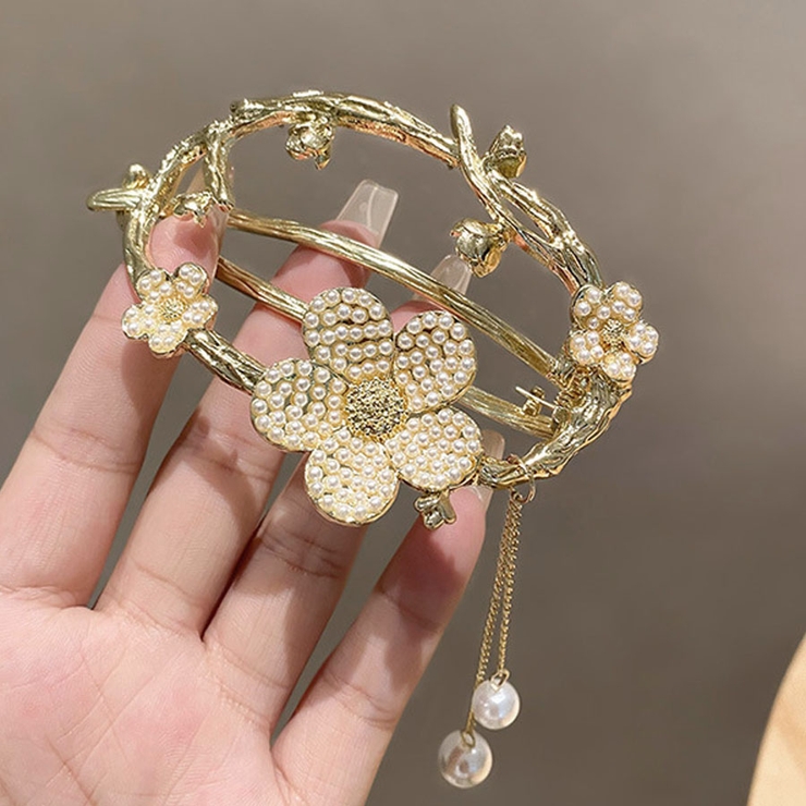 パール 花 バンスクリップ | shoppinggo | 詳細画像5 