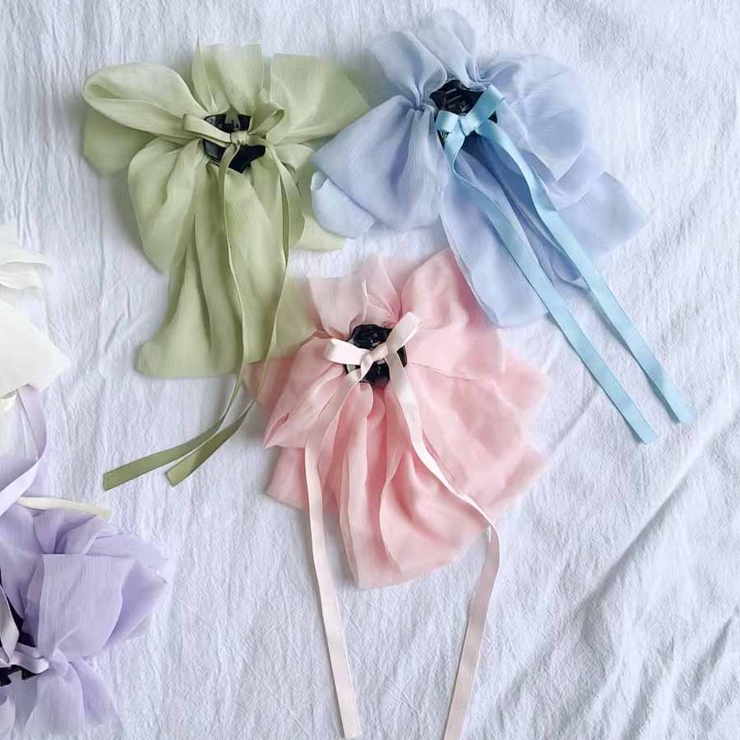 リボンバレッタ ヘアアクセ ダブル | shoppinggo | 詳細画像4 