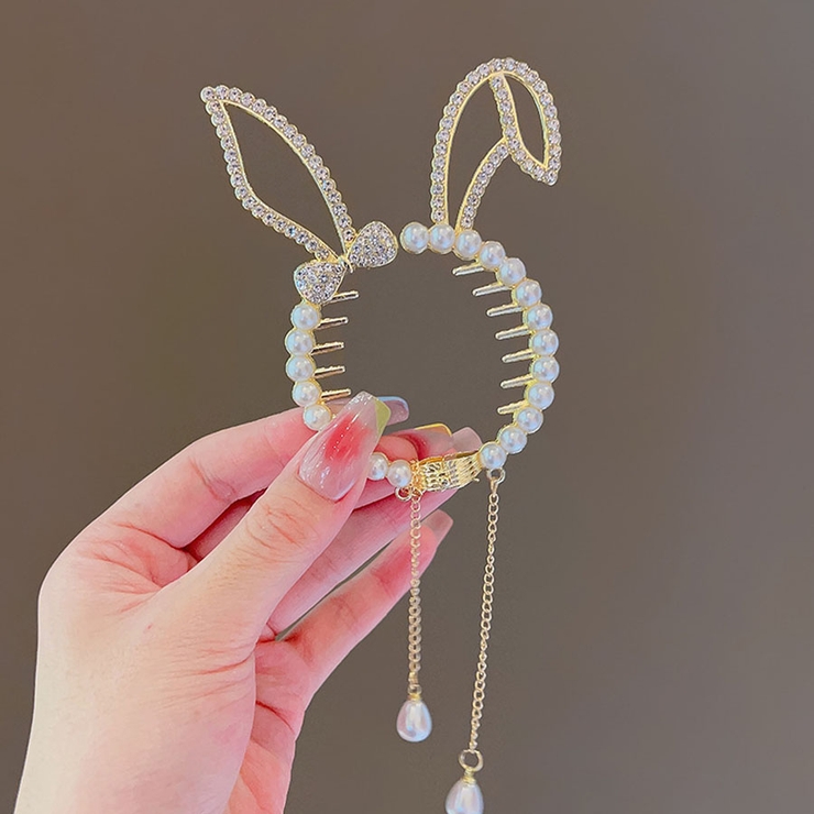 ヘアクリップ ゆらゆらチェーン付き 髪留め | shoppinggo | 詳細画像4 