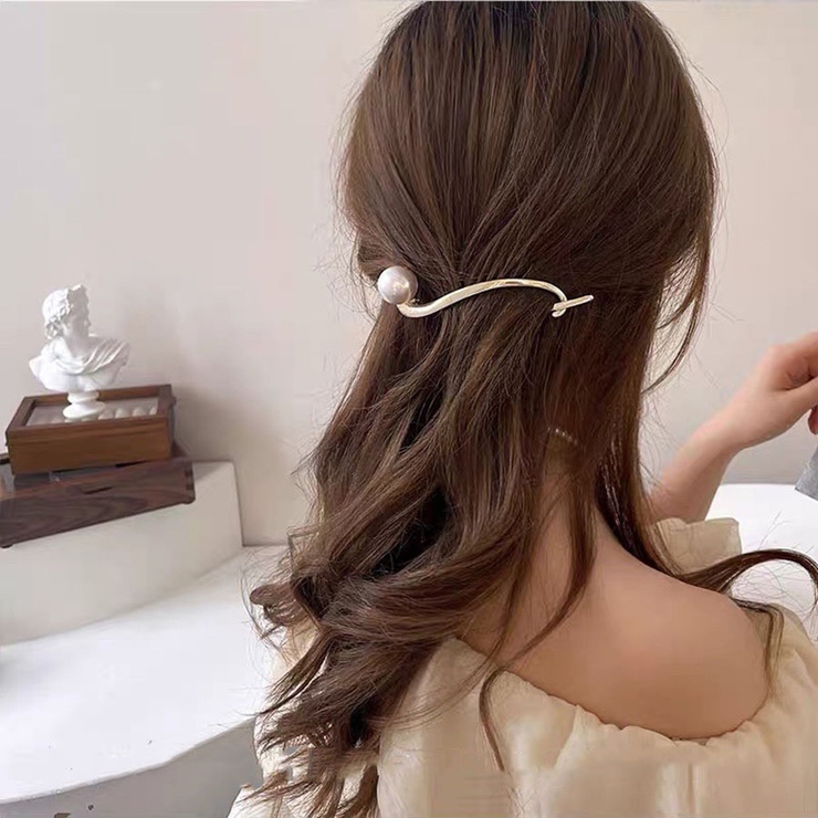 ヘア留め ヘアアクセサリー クロスヘアピン髪飾り 上品 パーティー飾り | shoppinggo | 詳細画像3 