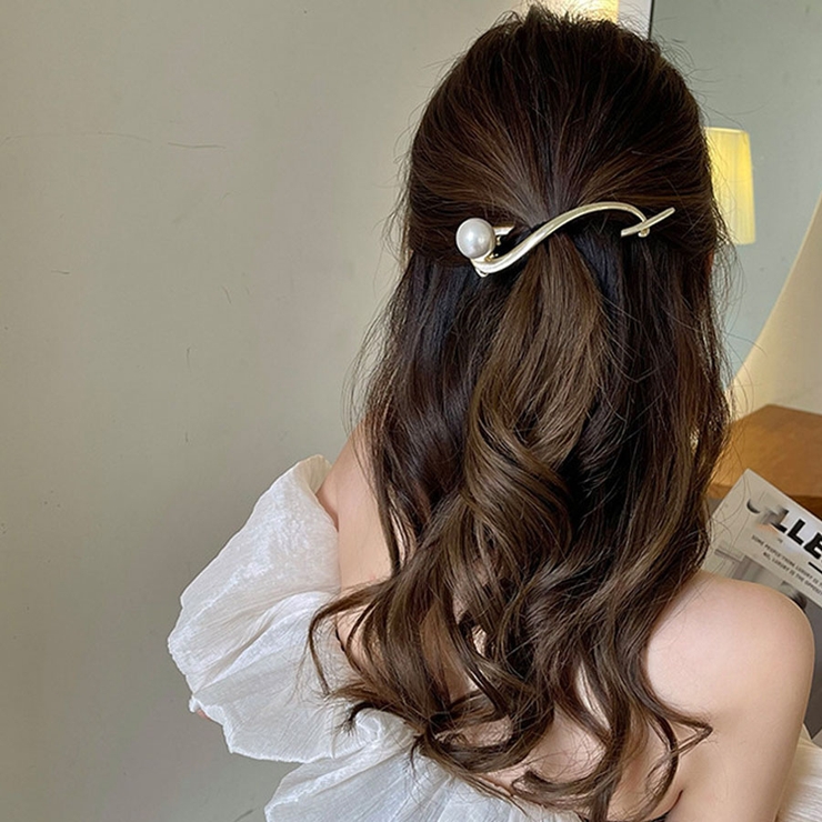 ヘア留め ヘアアクセサリー クロスヘアピン髪飾り 上品 パーティー飾り | shoppinggo | 詳細画像4 