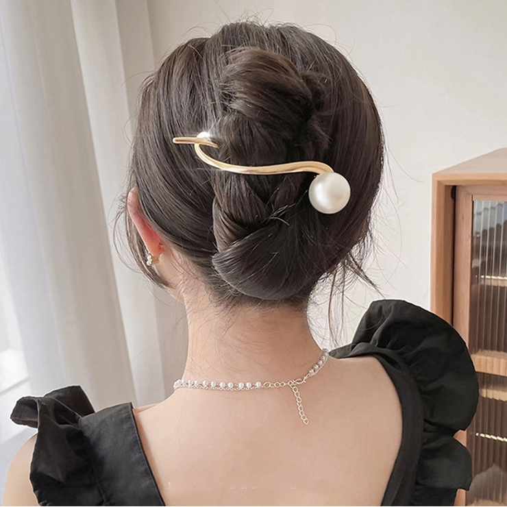 ヘア留め ヘアアクセサリー クロスヘアピン髪飾り 上品 パーティー飾り | shoppinggo | 詳細画像6 
