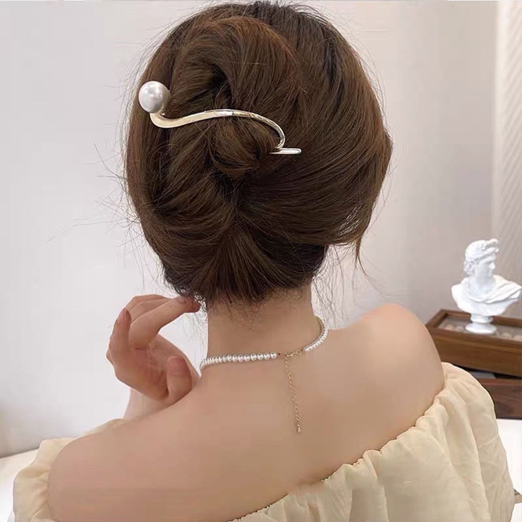 ゴールド | ヘア留め ヘアアクセサリー クロスヘアピン髪飾り 上品 パーティー飾り | shoppinggo
