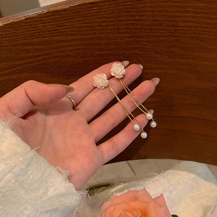 ピアス パール レディース 揺れるピアス 人気アクセサリー パーティーピアス | shoppinggo | 詳細画像7 