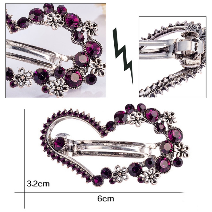 国内配送★ルージュ レトロ 可愛 Rロゴ バレッタ ヘアクリップ org.jpg