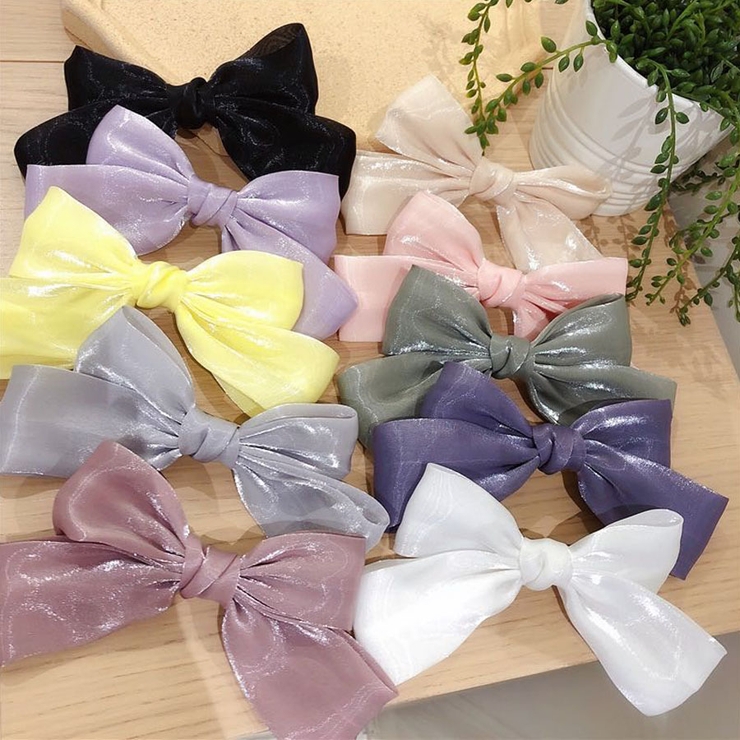 リボンバレッタ ヘアクリップ ヘアアクセ | shoppinggo | 詳細画像6 