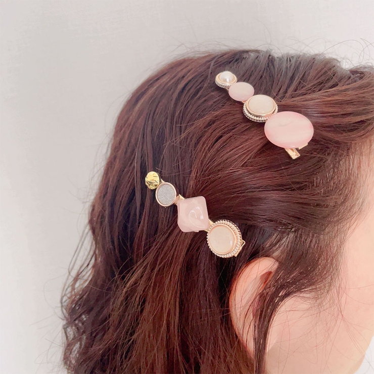 【ふるさと割】 CREMA様限定 クオーレヘアピン3セット＋アリシアイヤリング ヘアアクセサリー