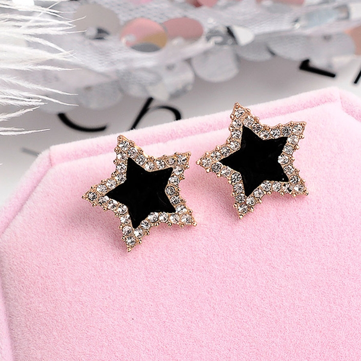 ブラック*星 | ピアス シンプル スタッドピアス | shoppinggo