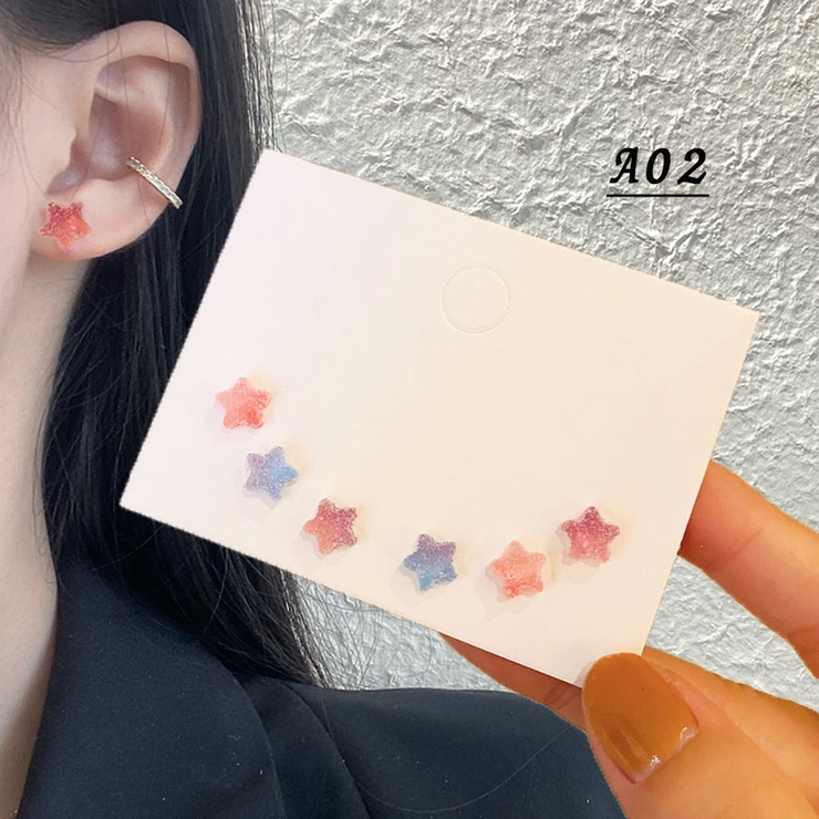 ハンドメイドピアス6点セット 6GR004PC-01.jpg