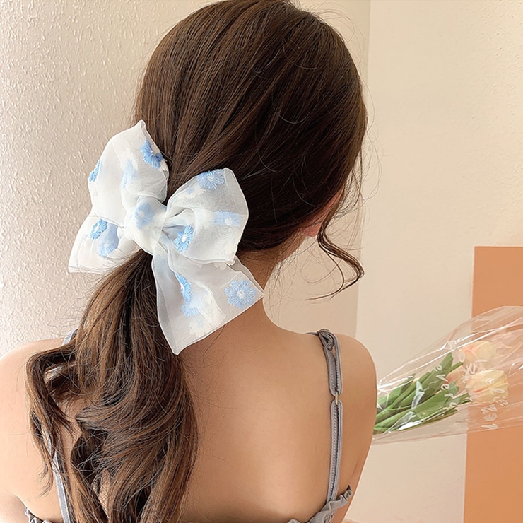 【本日特価】 リボンバレッタ 花柄 ヘアクリップ[品番:JRKW0002723 ヘアアレンジ
