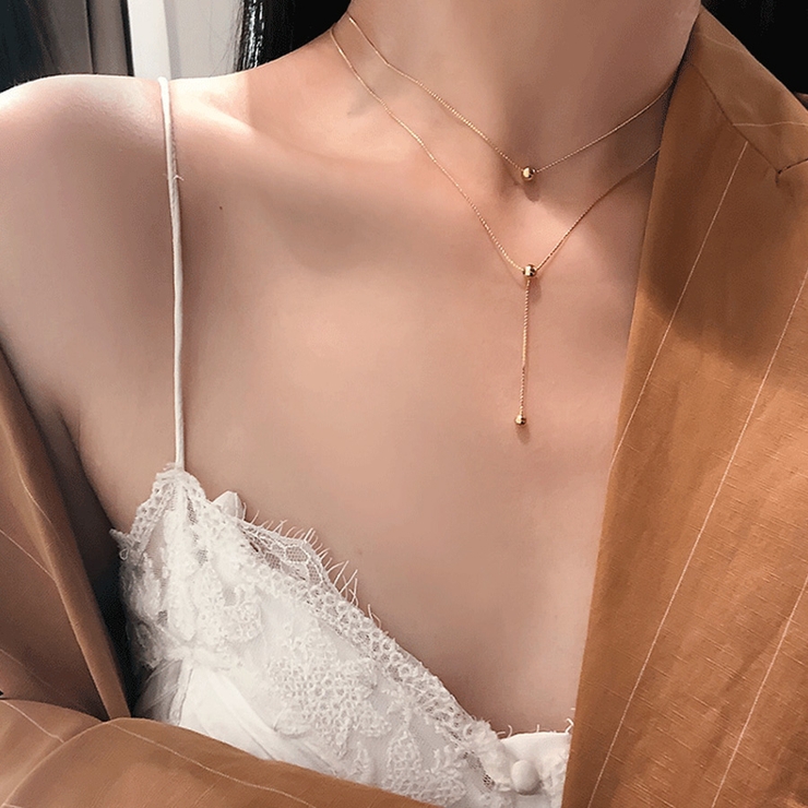 ネックレス 2連チェーン Y字 | shoppinggo | 詳細画像4 