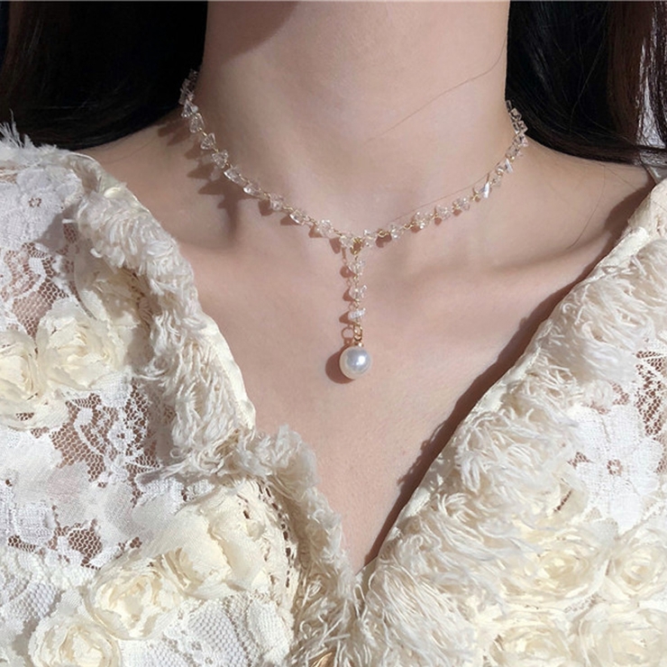 ハートのカニさん♪ CHANEL ネックレス キラキラxパール かわいらしいハート♡24P】CHANEL チョーカー (CHANEL