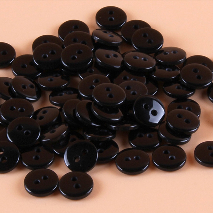 ブラック | 2穴ボタン 6個セット 手芸 | shoppinggo