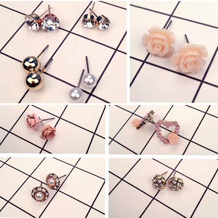 ピアスセット 9点セットピアス スタッドピアス[品番：JRKW0002270 ピアス9点セット 多様なデザイン