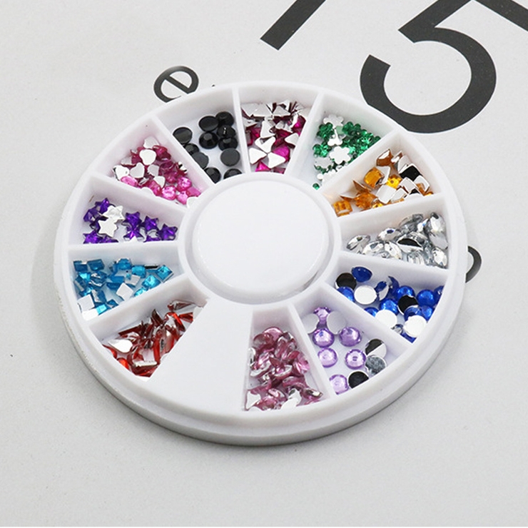 ネイルパーツ12色セット ジェルネイルパーツ レジンパーツ[品番