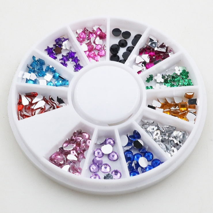 ネイルパーツ12色セット ジェルネイルパーツ レジンパーツ[品番