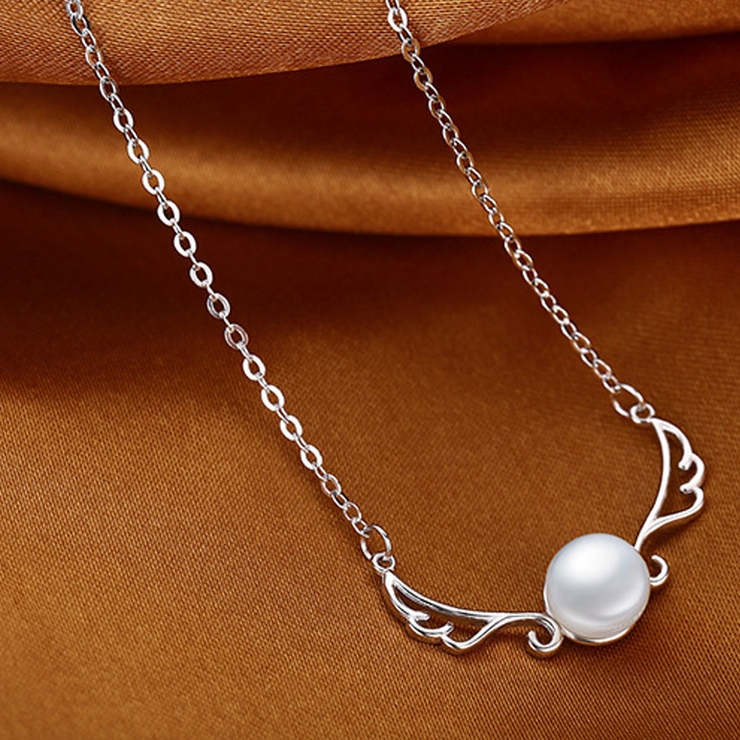 ネックレス パール チェーン 羽翼モチーフ シルバー アクセサリー 結婚式 品番 Jrkw Shoppinggo ショッピングゴー のレディースファッション通販 Shoplist ショップリスト