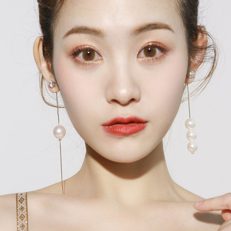 Bゴールド*M | ピアス パール ロング | shoppinggo