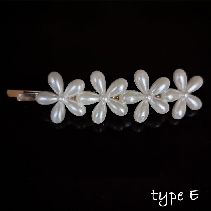 ホワイトE | ヘアピン ヘアクリップ パールビーズヘアピン | shoppinggo