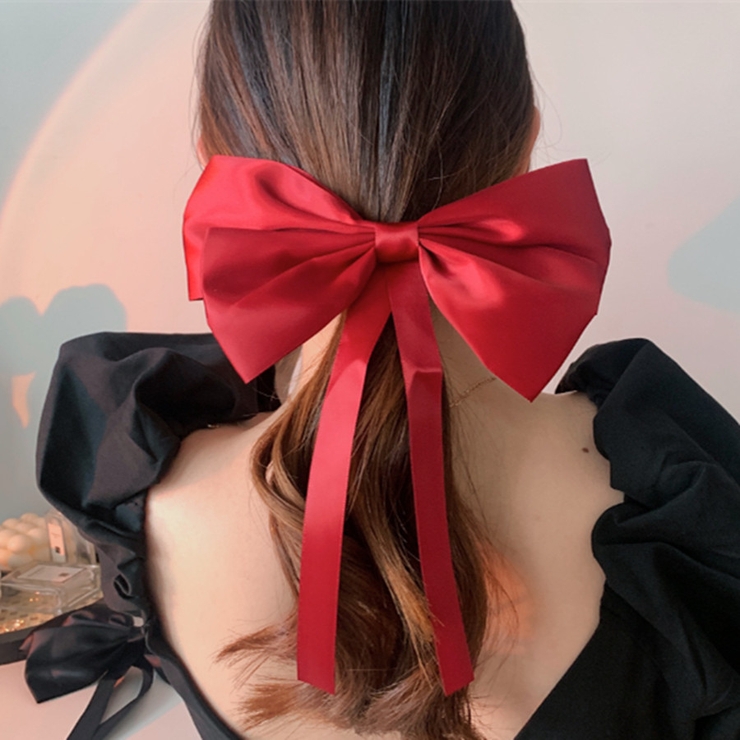 リボンバレッタ 大きい リボンヘアアクセサリー[品番