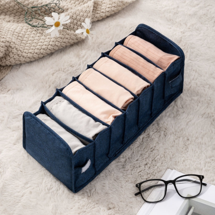 ネイビー | 下着収納 引き出し 7マス | shoppinggo