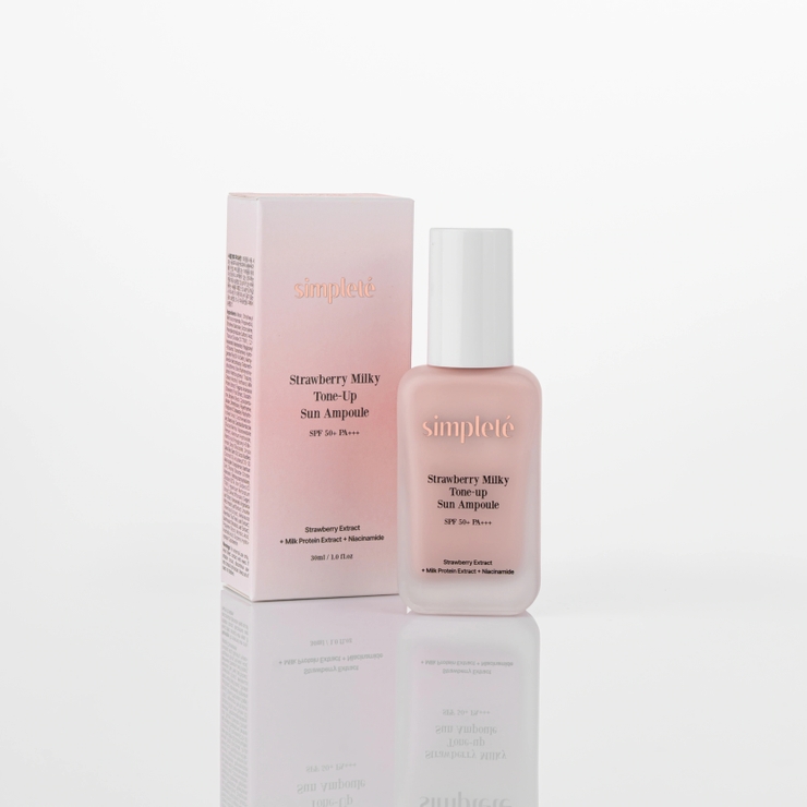 【1+1】 ストロベリー ミルキー トーンアップ サンエッセンス 30ml + ブライトニング グロウ ミストセラム 80ml | simplete | 詳細画像8 