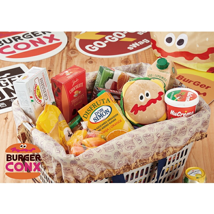 抗菌シール容器３点セット〔入れ子式〕●BURGERCONX【バーガーコンクス】ミックス●//銀イオンＡｇ＋ランチボックス弁当箱小物入れランチ容器収納キャラクター//