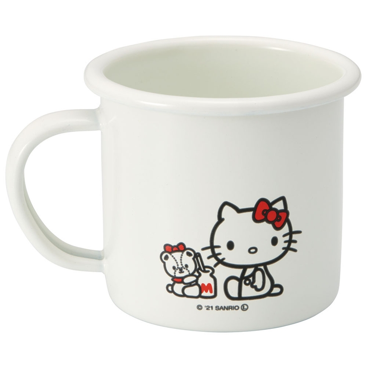 ホーローマグカップ[380ml]ハローキティ&タイニーチャム//ほうろう食器カップコップ取っ手付きグッズかわいいおしゃれキャラクターキティちゃんサンリオSanrioENMG44973307566790スケーター