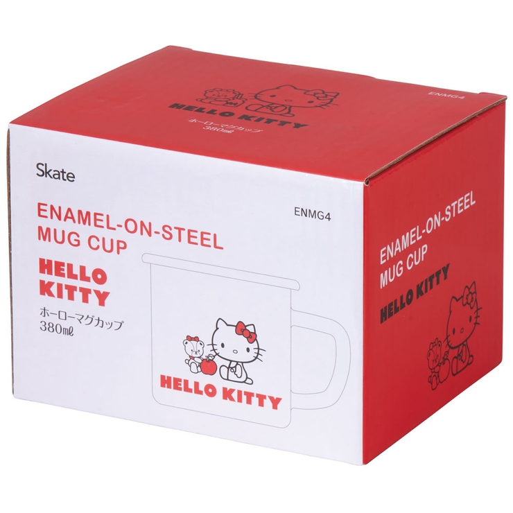 ホーローマグカップ[380ml]ハローキティ&タイニーチャム//ほうろう食器カップコップ取っ手付きグッズかわいいおしゃれキャラクターキティちゃんサンリオSanrioENMG44973307566790スケーター