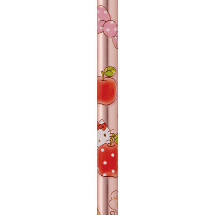 キャラクターアルミストロー[21cm]●ハローキティハピネスガール●//冷たい冷感アルミ製ストローアルミストローマドラードリンク飲み物スケーターサンリオSanrioキティちゃんりんごピンクメタリック//